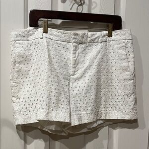 Banana Republic White Eyelet Women Shorts